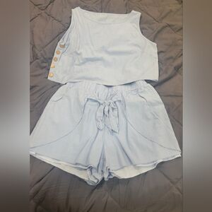 SHEIN Sky Blue Casual Set